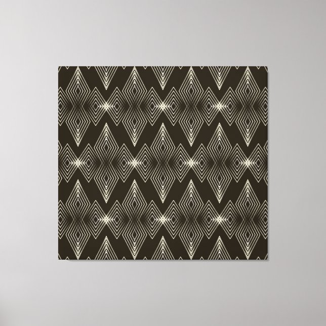 Geometric elements, vintage seamless ornament. canvas print (Front)