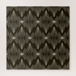 Geometric elements, vintage seamless ornament. jigsaw puzzle