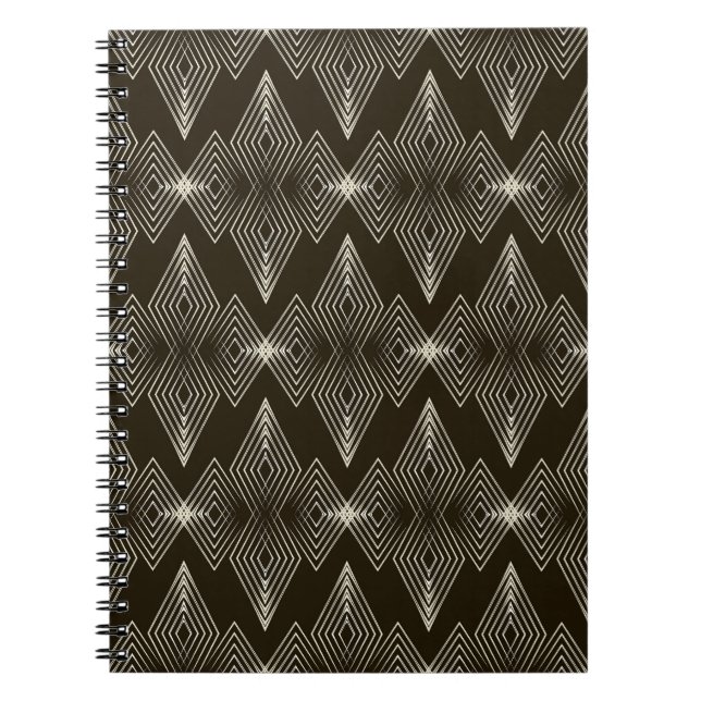 Geometric elements, vintage seamless ornament. notebook (Front)