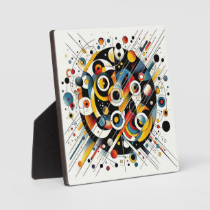 Geometric Energy Burst – Abstract Circle Art Plaque