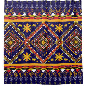 Geometric ethnic oriental ikat pattern traditional