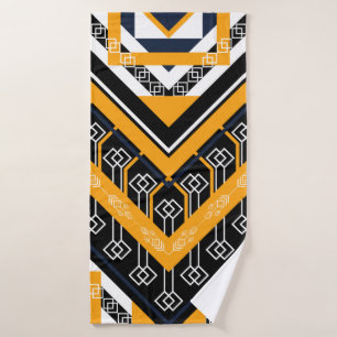 Geometric ethnic oriental pattern traditional desi bath towel