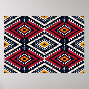 Geometric ethnic oriental seamless pattern traditi poster