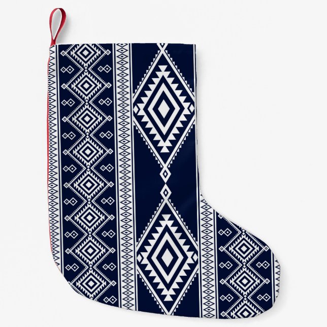 Geometric ethnic oriental seamless pattern traditi small christmas stocking (Front)