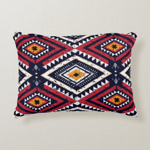 Geometric Ethnic Oriental: Traditional Seamless Accent Pillow
