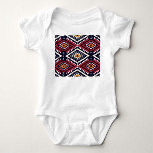 Geometric Ethnic Oriental: Traditional Seamless Baby Bodysuit