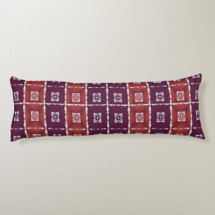 Geometric Ethnic Pattern Body Pillow – Burgundy Re