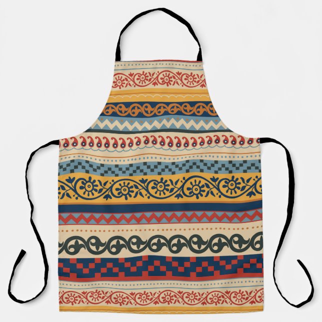 Geometric ethnic: seamless ornament background. apron (Front)