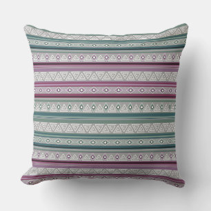 geometric ethnic tribal pattern of American Indian Outdoor Pillow
