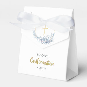 Geometric Eucalyptus Confirmation Favour Box