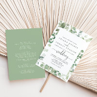 Geometric Eucalyptus Front & Back Wedding 