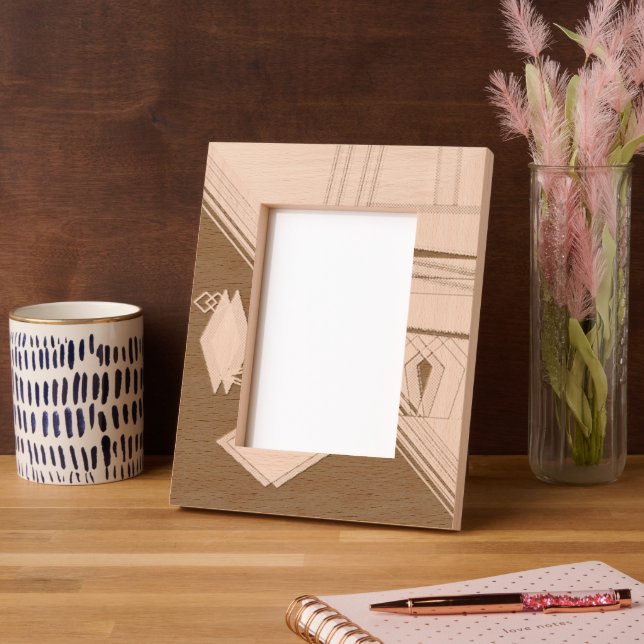 "Geometric Expressions" 5 x 7 Laser Engraved Frame (Left)