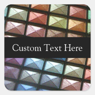 Geometric Eyeshadow Makeup Artist Personalized Square Sticker