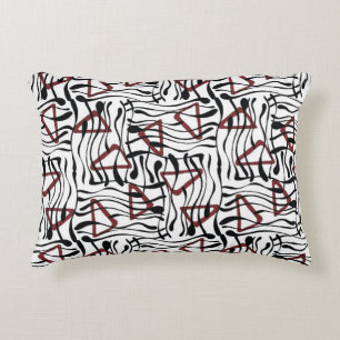 Geometric Fabric: Artistic Pattern Design. Accent Pillow