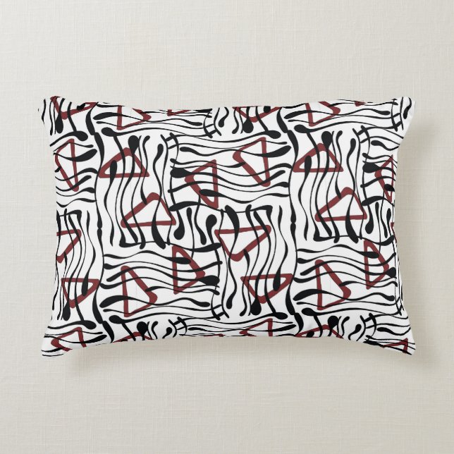 Geometric Fabric: Artistic Pattern Design. Accent Pillow (Front)