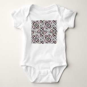 Geometric Fabric: Artistic Pattern Design. Baby Bodysuit