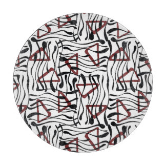 Geometric Fabric: Artistic Pattern Design. Cutting Board