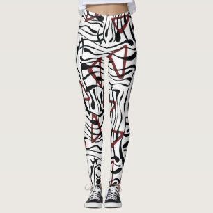 Geometric Fabric: Artistic Pattern Design. Leggings