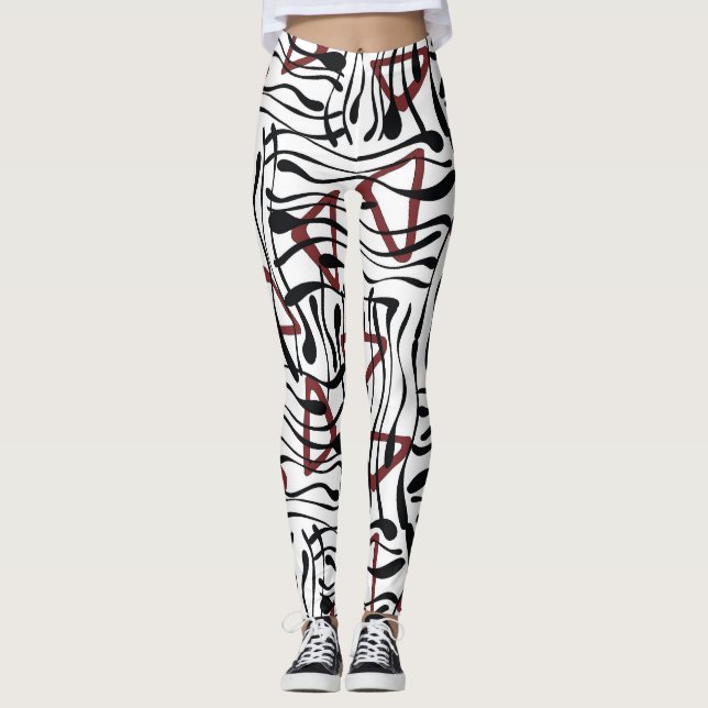 Geometric Fabric: Artistic Pattern Design. Leggings (Front)
