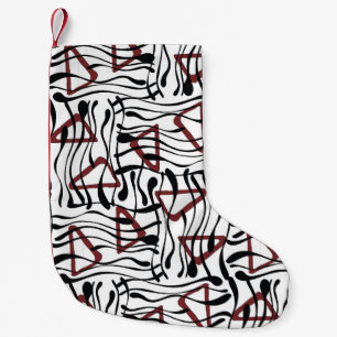 Geometric Fabric: Artistic Pattern Design. Small Christmas Stocking
