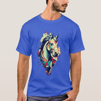 Geometric Fantasy Horse Illustration friend T-Shirt