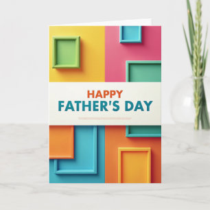 Geometric Fathers Day Scene Card
