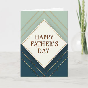 Geometric Fathers Day Wishes Card