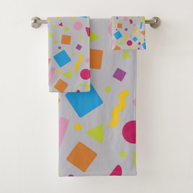 Geometric Figure Creation 2 Bath Towel Set (Insitu)