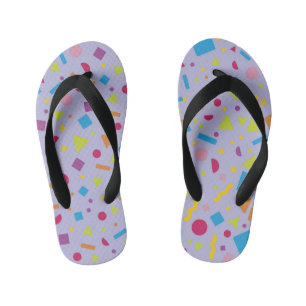 Geometric Figure Creation 3 Kid's Flip Flops