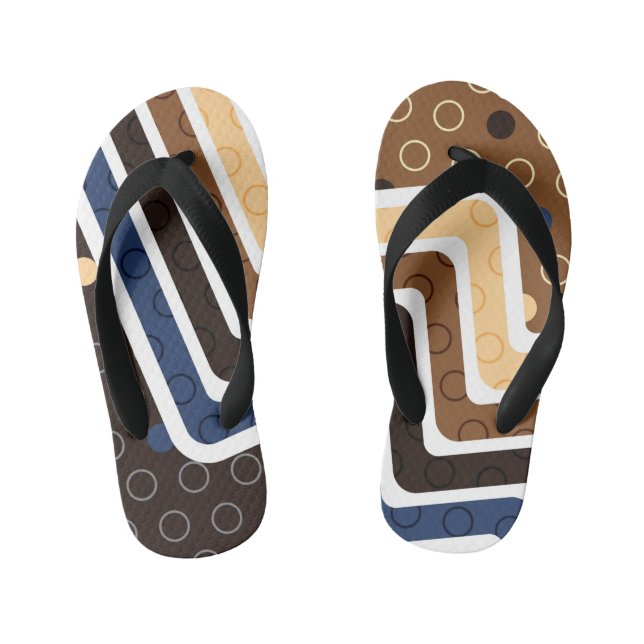 Geometric Figures 2 Kid's Flip Flops (Footbed)