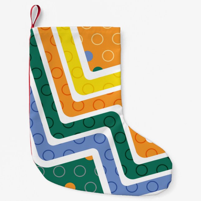 Geometric Figures 3 Small Christmas Stocking (Front)