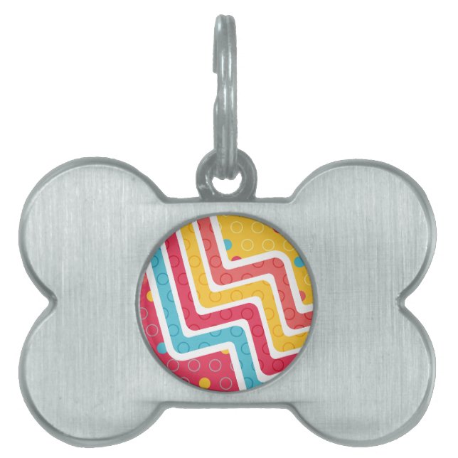 Geometric Figures 4 Pet ID Tag (Front)