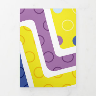 Geometric Figures 5 Tri-Fold Holiday Card