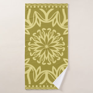 Geometric floral background. Tribal ethnic ornate  Bath Towel