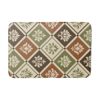 Geometric Floral Bath Mat