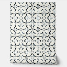 Geometric Floral Elegance Petite - Grey, Cream 