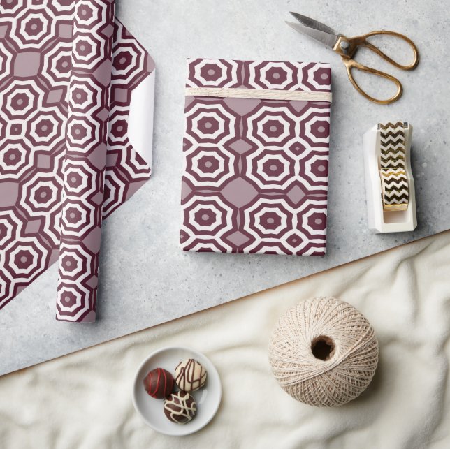 Geometric Floral Pastel Wrapping Paper (Crafts)