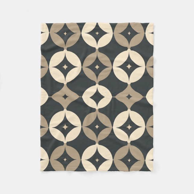 Geometric Floral Pattern - Blankets, Home Decor Fleece Blanket (Front)