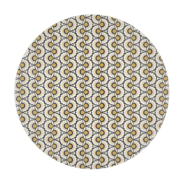 Geometric Floral Pattern Cutting Board (Front)