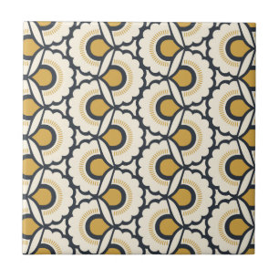 Geometric Floral Pattern Tile