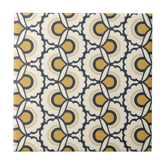 Geometric Floral Pattern Tile (Front)