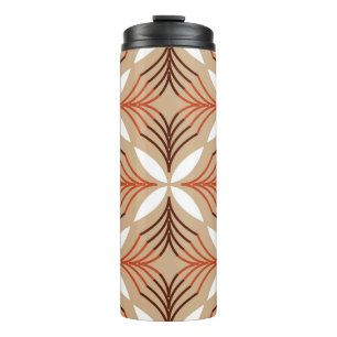 Geometric floral pattern: vintage artistic design thermal tumbler