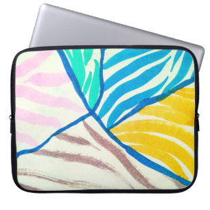 Geometric floral seamless pattern. Nordic style. v Laptop Sleeve