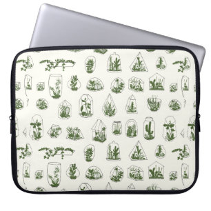 Geometric florarium with succulents pattern. laptop sleeve