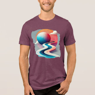 Geometric Flow – Abstract Pattern T-Shirt Tri-Blend Shirt