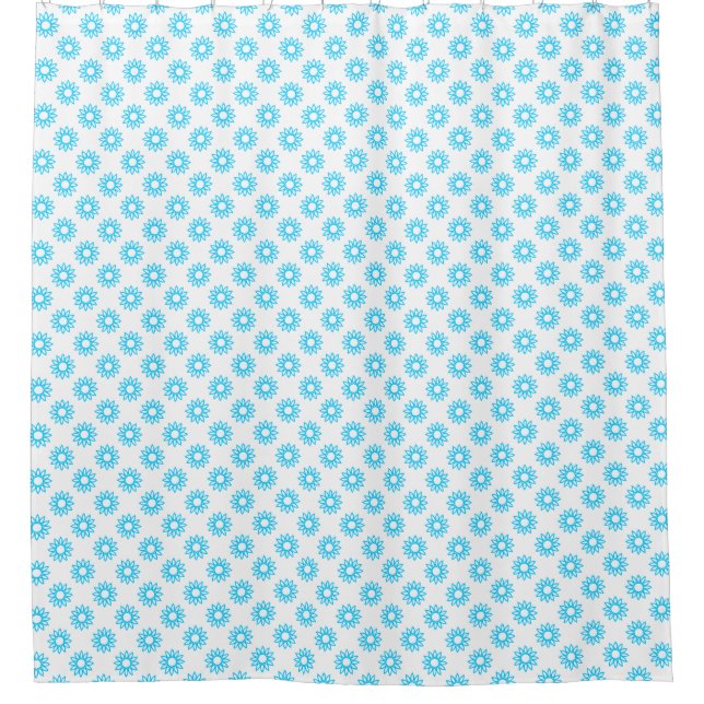 Geometric Flower 01 - Sky Blue on White (Front)