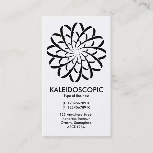 Geometric Flower 02 Business Card (Front)