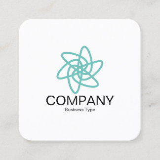 Geometric Flower 05 - White Square Business Card