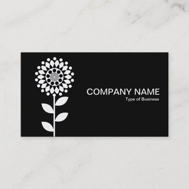 Geometric Flower - Alternating Sides (Gold) Business Card (Front)