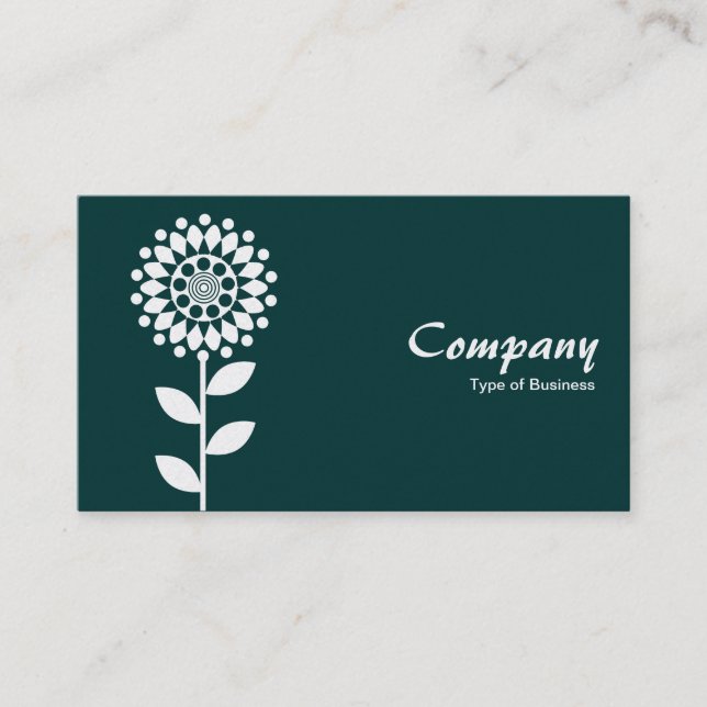 Geometric Flower - Alternating Sides (Gold) Business Card (Front)